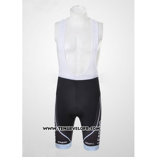 2011 Maillot Ciclismo Trek Leqpard Azur et Noir Manches Courtes et Cuissard